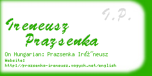 ireneusz prazsenka business card